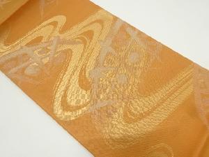 アンティーク　紗　流水に蛇籠模様織り出し袋帯（材料）